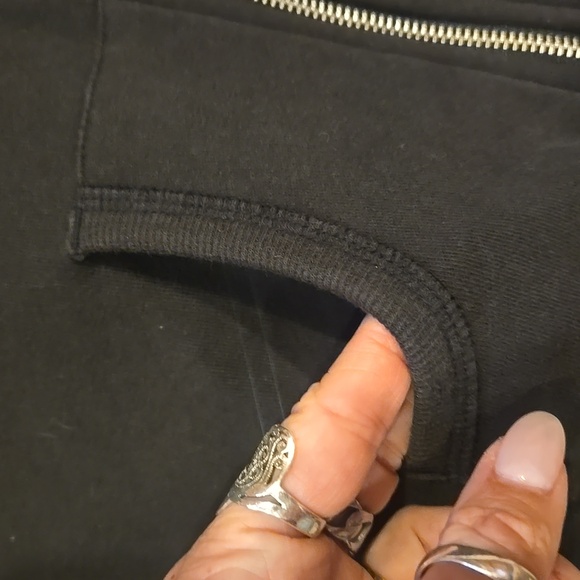 Victoria's Secret RARE Supermodel Essentials Black Zip Hoodie with Wing Detail - Picture 3 of 14
